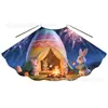 Fábrica Europea y Americana de Capas de Pascua Hechas a Medida para Niños, Capas con Lazo Estampado de Huevo de Conejo para Actuaciones, Accesorios para Niños