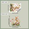 Fun-F603 Conejo de Dibujos Animados Mariposa Flores Dormitorio Sala de Estar Hogar Fondo de Pared Embellecimiento Decorativo Adhesivo de Pared