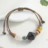 Pulsera de Cerámica Jingdezhen Retro Nicho Versátil Pulsera de Cuentas de Porcelana Giratoria Pulsera Tejida Colorida Estudiante Al por Mayor