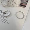 Moda Corea del Sur Anillo Vintage de Cuerda Trenzada Exagerado Francés Hueco Anillo Grande Aretes Grandes de Tuerca para Oreja 2024 Nueva Moda