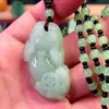Pingente de Colar Buda da Fortuna Material de Vidro Pingente Guanyin Pingente Dupla Face Buda Sorridente Colar para Homens e Mulheres Presentes de Feriado