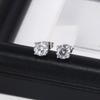 Plata AliExpress Caliente Caliente Moda 6mm Zircón Chapado Platino Aretes Aretes Joyería Simple