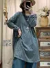 Nuevo Vestido Floral Vintage para Mujer 2026 Primavera Elegante Versátil de Longitud Media Holgado Adelgazante Moda Tejido
