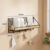Prateleira de armazenamento de parede para dormitório, quarto de estudante, beliche, cesta de parede sem furar para lanches e itens diversos