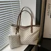 Bolso Grande de Madrina para Viajes Diarios 2025 Nuevo Estilo Coreano Bolso de Hombro Bolso Tote Estampado a Cuadros Bolso de Mano de Alta Gama