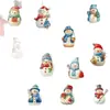 2026 Nuevo Producto Transfronterizo Acrílico Plano Lindo Dibujo Animado Muñeco de Nieve Navideño Colgante Árbol de Navidad Pequeño Adorno Colgante Regalo