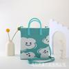 Bolsa de Mão Popular em Cores Contrastantes, Bolsa Transversal Elegante e Simples, Bolsa de Ombro Grande Capacidade para o Dia a Dia, Bolsa de Crochê Personalizada
