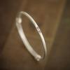 Pulsera de Plata Pura S999, Paz y Alegría, Pulsera de Plata Retro Simple, Estilo Chino, Ajustable de Empuje y Tirón, Estilo para Mujer