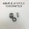 Rodamiento de Bolas de Ranura Profunda Miniatura 686 Tipo Abierto 6*13*3.5 Rodamiento Abierto Sin Tapa Rodamiento de Giro Libre