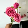 Flores Artificiales de Rosa Austin al por Mayor para Decoración del Hogar, Flor Artificial Individual de Rosa Princesa Real para Bodas