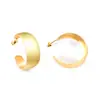 Pendientes Clásicos Europeos y Americanos en Forma de C Transfronterizos, Pendientes Metálicos Creativos de Estilo Fresco de Moda Personalizados, Pendientes de Acero Inoxidable para Mujer