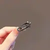 2024 Pinza para el Cabello Estilo Metal con Pedrería Súper Brillante Flor de Cristal Pinza Hueca Pinza Lateral para Flequillo Pinza Recta