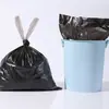 Sacos de lixo pretos com cordão, 5 rolos/pacote, sacos de lixo descartáveis grandes para uso doméstico atacado