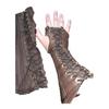 Comercio exterior guantes de cuero PU medievales steampunk protector de mano protector de brazo retro ojal encaje pulsera manga media dedo