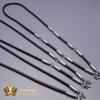 Cadena de Amuleto Tailandés Cuerda de Fibra de Nylon Collar de Cuerda de Cuero Encerado de 4 mm Cadena Simple de Tres Hilos Cordón de Cinco Hilos Estilo Japonés y Coreano para Hombres