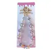 Colgante de cadena para teléfono con cuentas de cristal y campanita, accesorio para la muñeca, cadena corta anti-pérdida para teléfono, accesorio para bolso, pequeño regalo