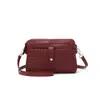 Bolsa Feminina 2025 Nova Primavera e Verão Jovem Cor Sólida Casual Versátil Bolsa Feminina Tecida Ombro Transversal Bolsa Pequena Tecida