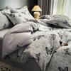 2025 novo lençol de edredom jacquard 60S lençol de edredom solteiro 155*205cm Lolita cinza