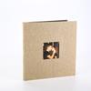 Álbum de fotos autoadhesivo de lino con ventana, regalo creativo, tarjeta autoadhesiva para pareja familiar, venta al por mayor