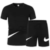 2026 Nike Verão Masculino Conjunto Casual de Shorts de Manga Curta Conjunto Esportivo Respirável de Malha Fabricante Atacado Transfronteiriço