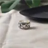 Anel Aberto de Prata Esterlina S925 Estilo Coreano Design de Moda Elefante Elegante Anel Vintage para Mulheres Anel Único Versátil