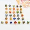 Cuentas Huecas de 12mm Cobre Chapado en Oro Gota de Aceite Azul Quemado Esmaltadas con Cuentas DIY Accesorios para Pulsera Collar Cuentas Dispersas