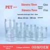 70mm/7,5cm Garrafa Plástica Transparente PET Frutas Secas Presente Frasco de Embalagem para Aromaterapia Frasco para Armazenamento de Brinquedos Garrafa Redonda Frasco de Argila Colorida