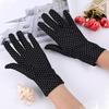 Guantes de protección solar de verano para mujer, primavera y otoño, finos, para andar en coche eléctrico, conducción, etiqueta, joyería elástica de encaje, protección UV