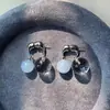 Aretes Franceses de Lujo Accesible de Alta Gama para Mujer, Aretes de Cristal de Doble Cara con Bola de Cristal, Diseño Nicho, Aretes de Dos Usos