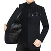Nueva Chaqueta para Hombre Otoño/Invierno 2026 de Alta Calidad con Cuello Alto, Botones, Chaqueta de Chenilla para Hombres de Mediana Edad y Jóvenes, Estilo Papá