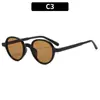 Estilo Nuevo Casual Versátil Elegante Montura Redonda Personalizados Gafas de Sol Europeas y Americanas Viajes al Aire Libre Vacaciones Protección Solar Gafas de Sol Transfronterizas