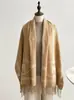 Bufanda y chal de hilo de mecha para otoño e invierno europeo y americano, doble uso para estudiantes japonesas y coreanas, prenda exterior decorativa para aire acondicionado, bufanda cálida para cuello para transmisiones en vivo