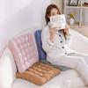 Cojín grueso de color sólido con marca para silla de oficina, cojín para silla de ordenador, cojín de invierno para estudiantes