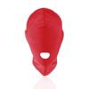 Pasamontañas de Tela Elástica Roja con Cubierta Completa para Mujer con Ojos y Boca Descubiertos Máscara para Ojos SM Juguetes Sexuales para Adultos al Mayoreo