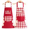Delantal impermeable y a prueba de aceite para adultos, ropa de trabajo con dibujos animados para imprimir, ideal para cocina, hogar y catering.