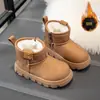 Botas de Nieve para Niños y Niñas 2025 Invierno Nuevas Botas de Algodón Moda de Terciopelo para Niños Zapatos de Algodón del Noreste para Niños Grandes de Moda