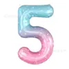 Novo 40 polegadas versão americana corpo fino lado único gelatina céu estrelado rosa azul digital filme de alumínio Balão Festa de aniversário balão atacado