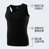 Yu Zhaolin Chaleco sin costuras de seda helada para hombre Camiseta sin mangas Ajuste ceñido Ropa interior deportiva Sudadera blanca Estilo delgado de verano