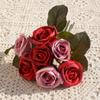 Promoção Especial Flores Artificiais de Rosa, Rosas Mini Portáteis de 7 Cabeças, Pequenas Rosas Falsas para Fotografia de Casamento e Decoração de Casa