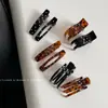 Pinza de Acetato Colorida con Diamantes Estilo Coreano para Mujer, Pinza Lateral Versátil con Aspecto de Alta Gama, Pinza de Pato Grande para el Cabello