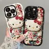 Linda Flor KT Gato Adecuado para Funda de Teléfono Móvil Iphone17Promax 16 Amigas Dibujos Animados 15 Huawei Xiaomi 14 Femenino