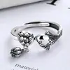 Anillo de Pez Koi Xiangxu Jincai Estilo Nacional Retro Loto Anillo de Flor de Loto Apertura Outlet de Fábrica