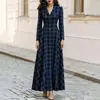 Moda Femenina Nueva Otoño/Invierno 2026 Elegante Vestido Blazer a Cuadros con Botones Estilo Francés para Commuter