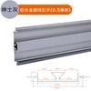 Puerta de armario superior resistente puerta corredera plana empotrada borde de cintura borde de cuero sellado manija aleación de aluminio manija de gabinete invisible