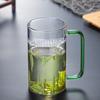 Taza de Té de Vidrio de Borosilicato Alto para Sala de Estar, Hospitalidad al por Mayor, Oficina, Transparente, con Filtro de Media Luna, Vaso para Agua, Taza de Té Floral Integrada