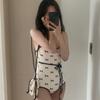 Traje de baño de alta gama para mujer con estampado de lazo para niña