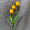 3 Flores de Tulipa de Seda Flores de Tecido de Seda Flores Falsas Flores Artificiais Decoração de Casa Adereços de Fotografia Flores Artificiais Venda no Atacado