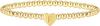 Pulsera de moda para mujer de oro con amor, 26 letras, pulsera de cuentas de oro de 14K, iniciales en forma de corazón, accesorios de joyería elásticos