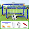 Portería de Fútbol Deportiva Portátil Transfronteriza para Niños Plegable Móvil Interior y Exterior Marco de Red Juguete Deportivo