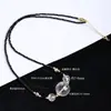 Colar Flor de Ágata Vermelha Natural Jingyao Crystal Pingente de Pérola Redonda Corrente de Clavícula de Espinélio Preto Ultrafina Joia de Nicho de Luxo Leve